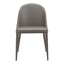 Burton Dining Chair Grey Vegan Leather - Set Of Two - 3