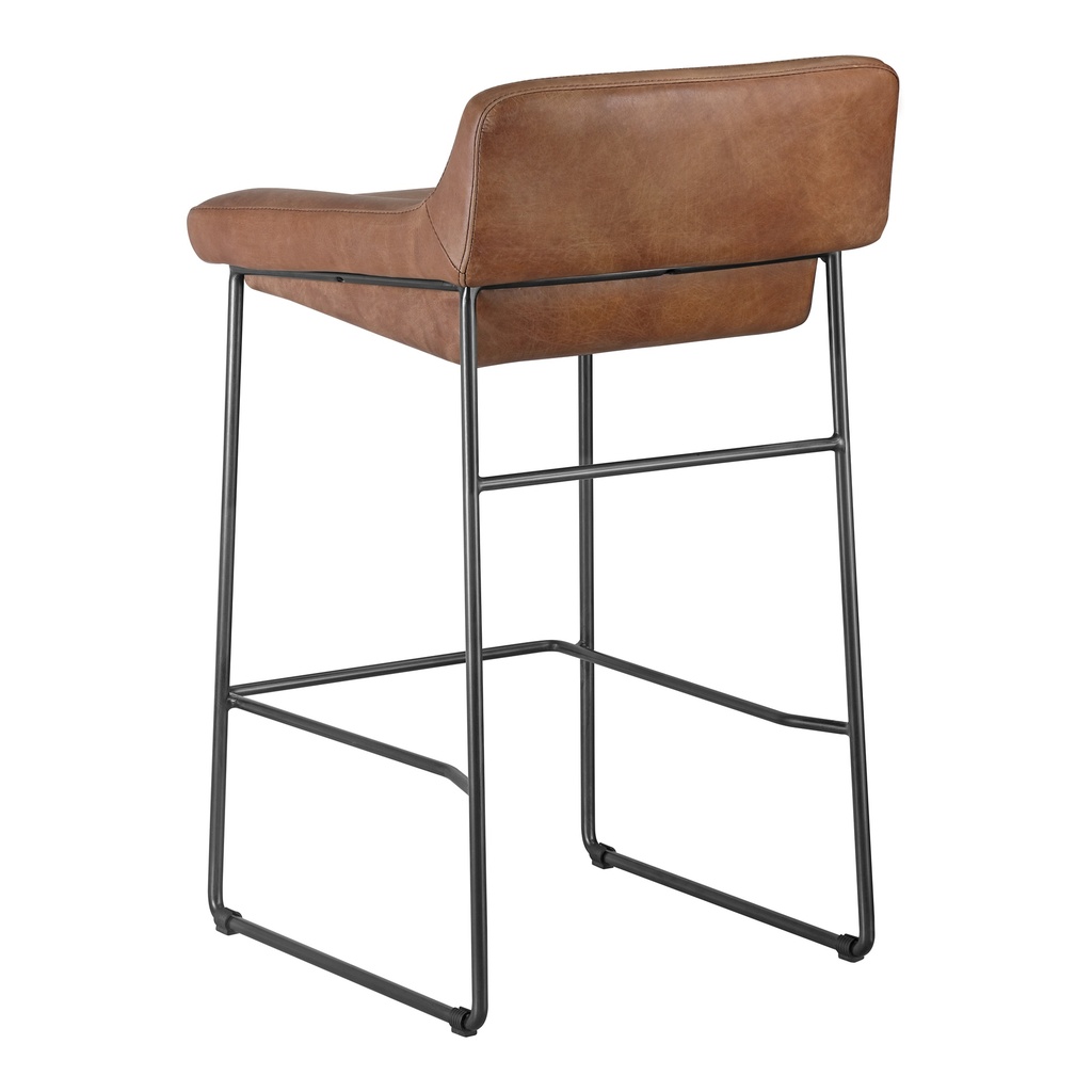 Starlet Counter Stool Open Road Brown Leather - Set Of Two - 7