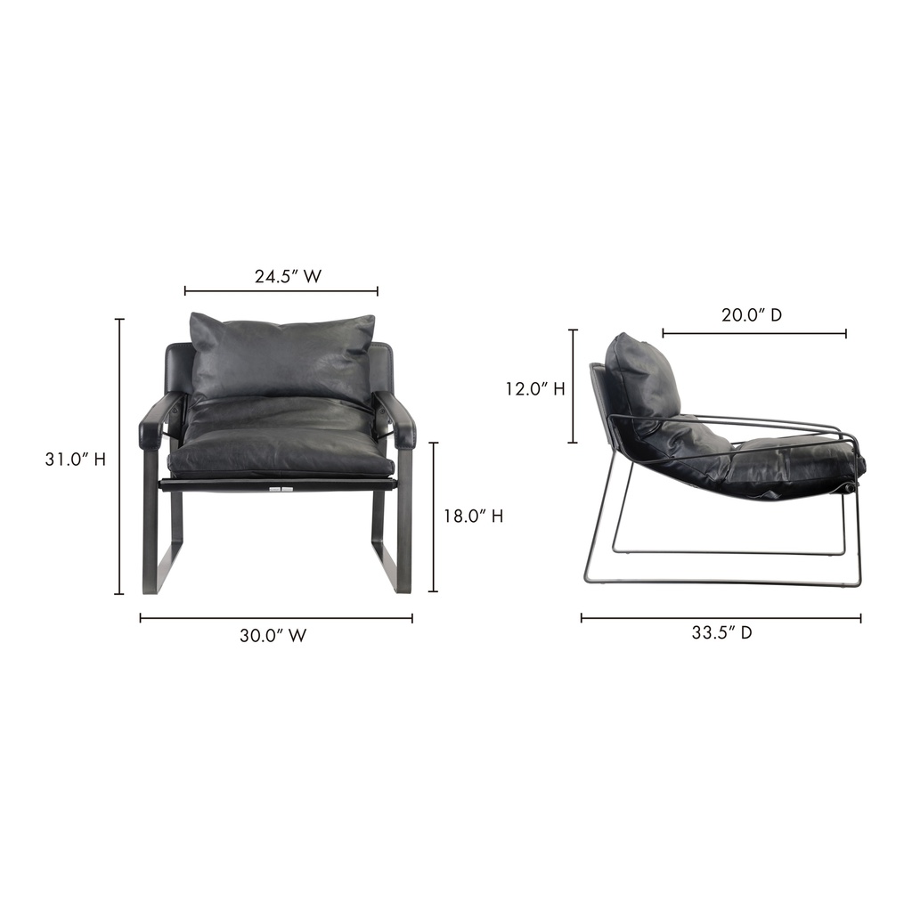 Connor Club Chair Black - 10
