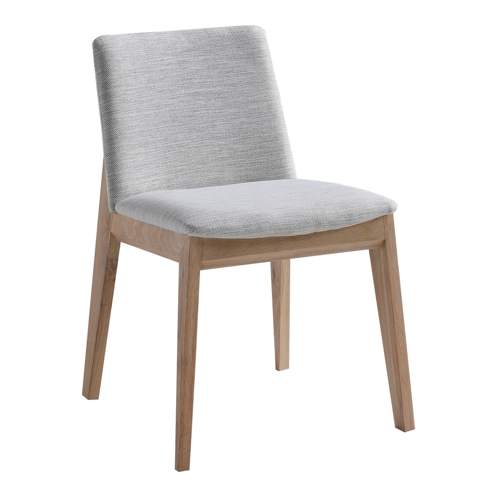 Deco Oak Dining Chair Light Grey - Set Of Two - 3