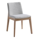 Deco Oak Dining Chair Light Grey - Set Of Two - 3