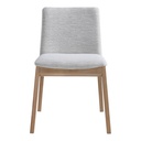 Deco Oak Dining Chair Light Grey - Set Of Two - 4