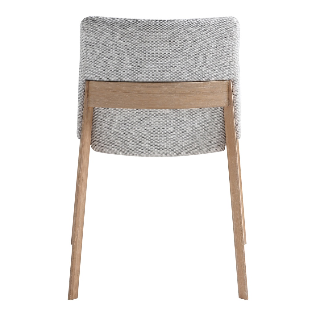 Deco Oak Dining Chair Light Grey - Set Of Two - 5