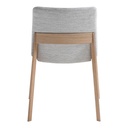 Deco Oak Dining Chair Light Grey - Set Of Two - 5