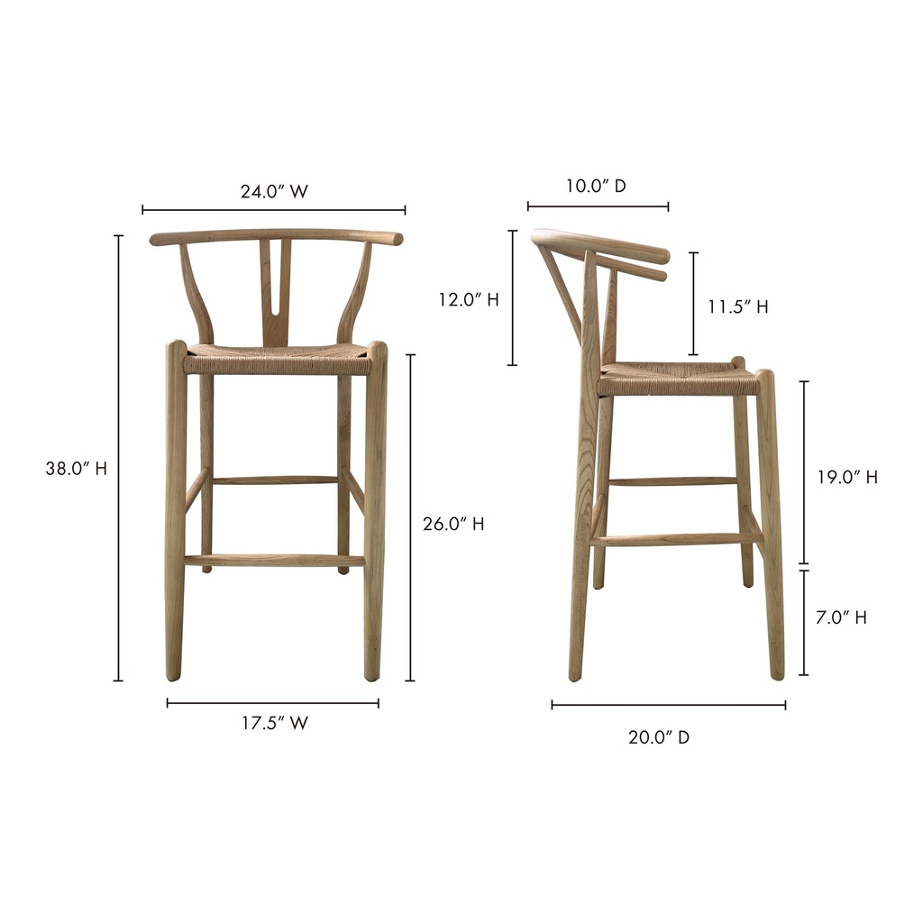 Ventana Counter Stool Natural - 6