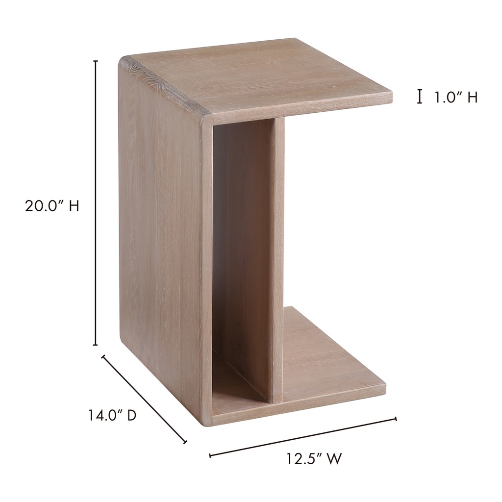 Hiroki Accent Table White Oak - 5