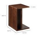 Hiroki Accent Table Brown - 4