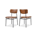 Sailor Dining Chair Brown - Set Of Two - 2