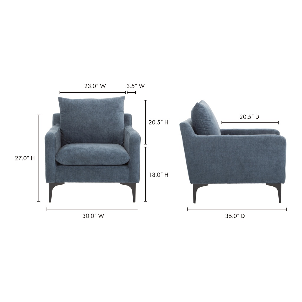 Paris Armchair Blue - 8