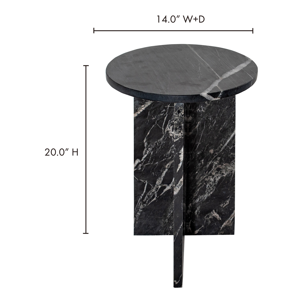 Grace Accent Table Black Marble - 7