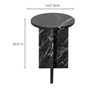 Grace Accent Table Black Marble - 7