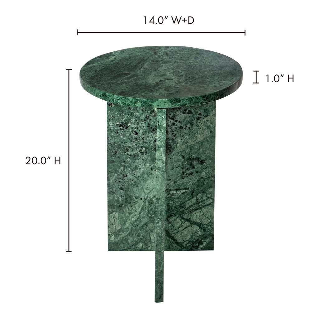 Grace Accent Table Green Marble - 8