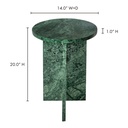 Grace Accent Table Green Marble - 8
