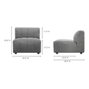 Lyric Slipper Chair Grey - 10
