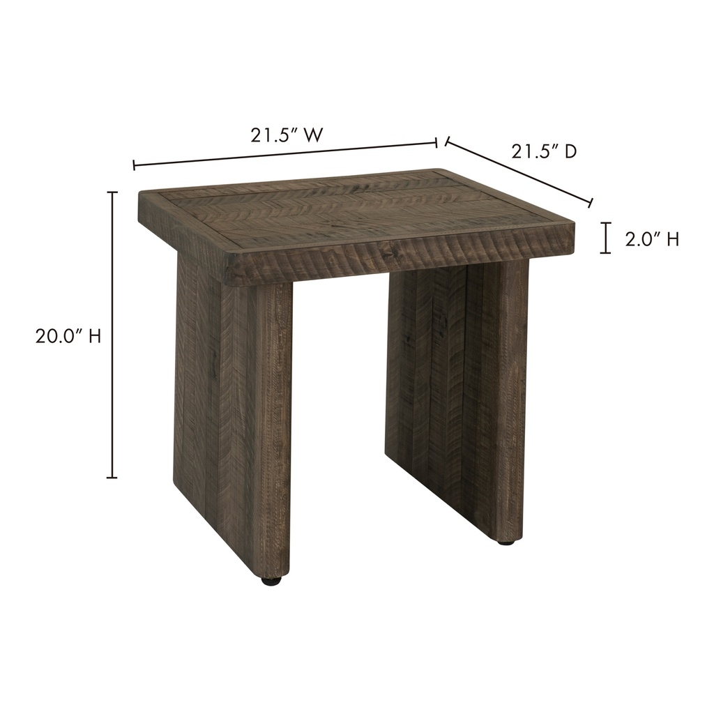 Monterey End Table Aged Brown - 8