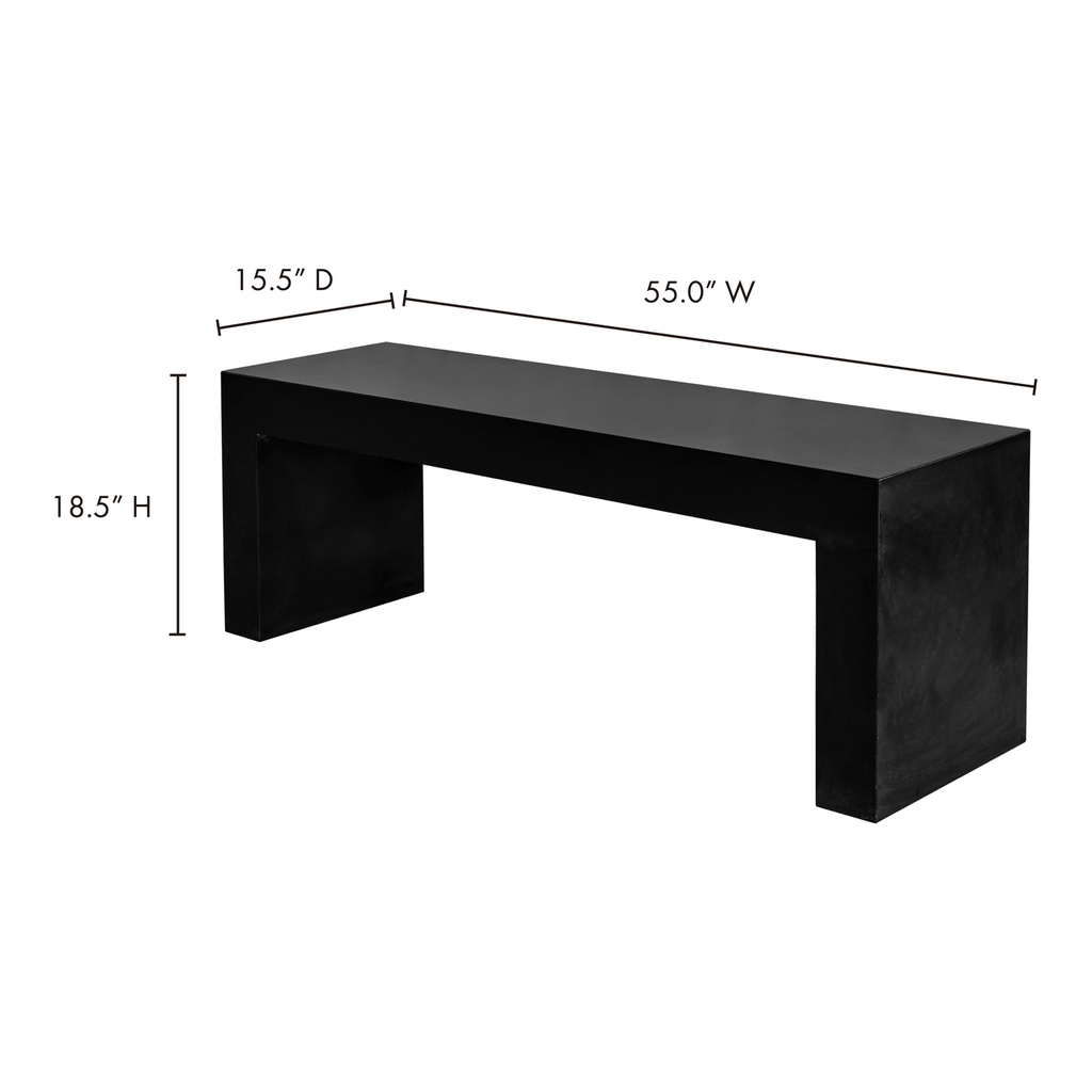 Lazarus Outdoor Bench Black - 5