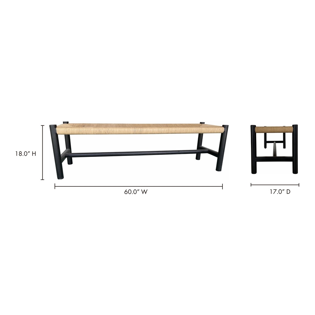 Hawthorn Large Bench Black - 9