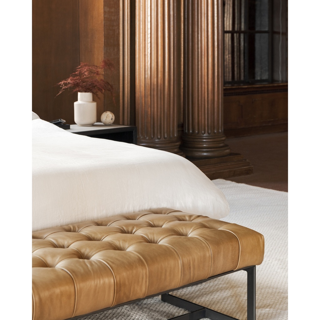 Wyatt Leather Bench Tan - 5