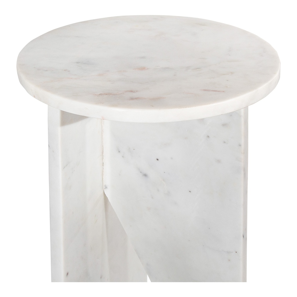 Grace Accent Table White Marble - 4