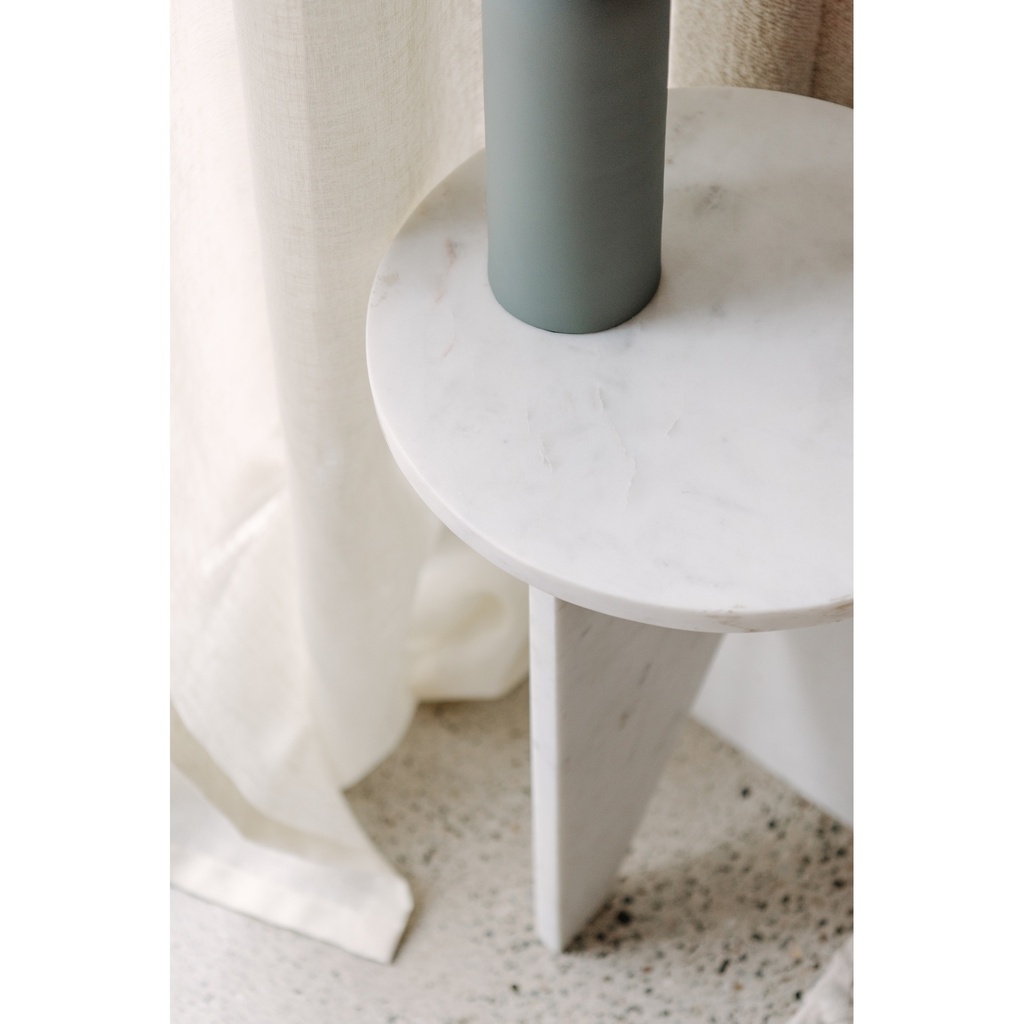 Grace Accent Table White Marble - 6
