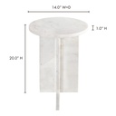 Grace Accent Table White Marble - 9