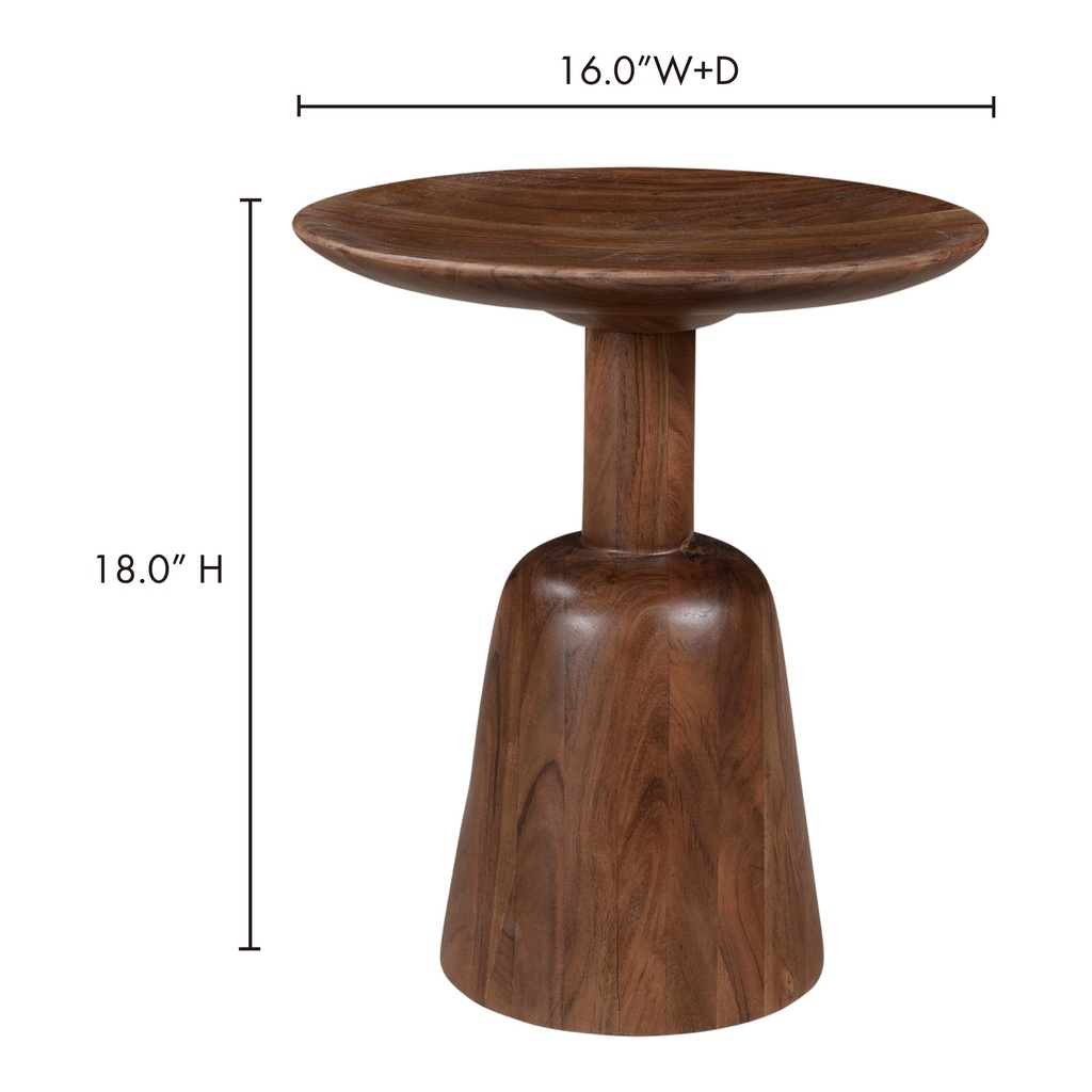 Nels End Table Dark Brown - 8