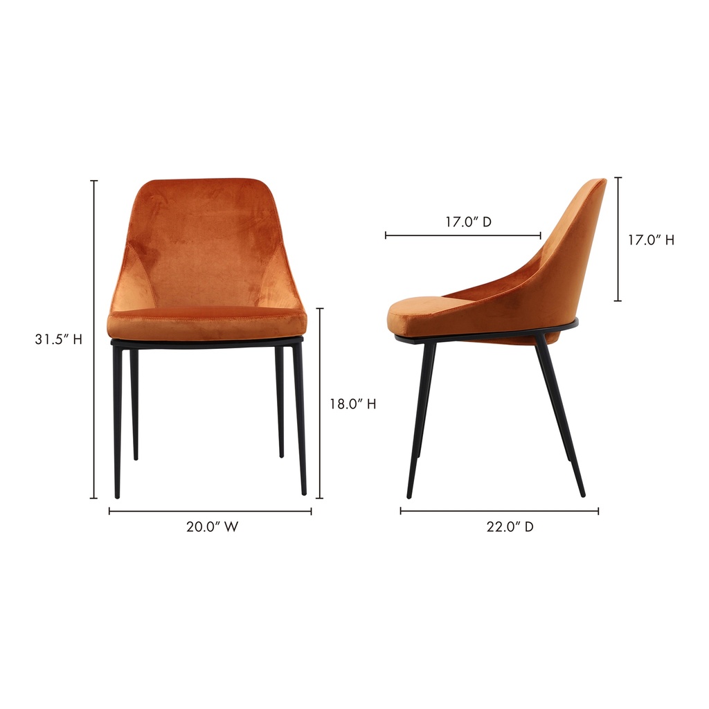 Sedona Dining Chair Amber - Set Of Two - 12