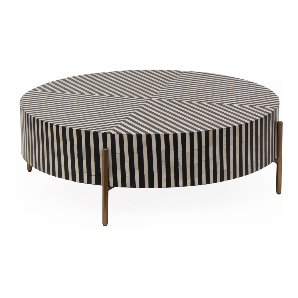 Chameau Small Coffee Table Black and White - 1