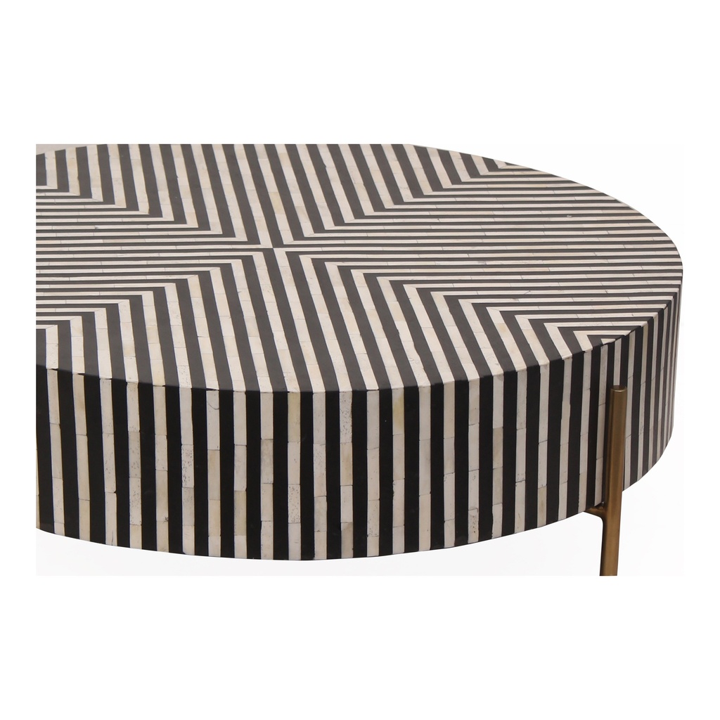Chameau Small Coffee Table Black and White - 3