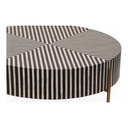 Chameau Small Coffee Table Black and White - 3