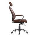 Executive Office Chair Dark Brown Leather - 2