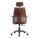Executive Office Chair Dark Brown Leather - 3