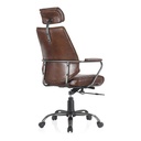 Executive Office Chair Dark Brown Leather - 4
