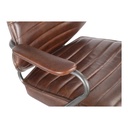 Executive Office Chair Dark Brown Leather - 6