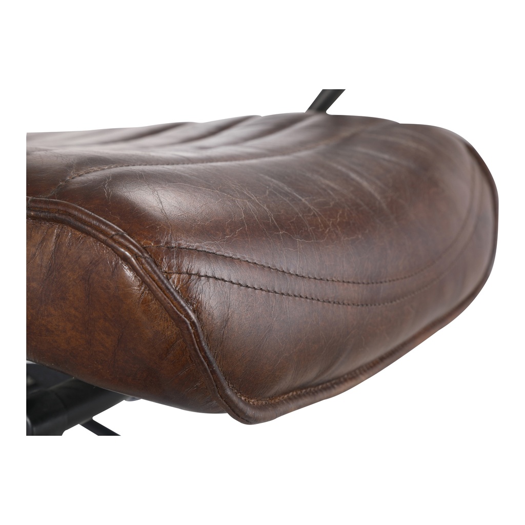 Executive Office Chair Dark Brown Leather - 7