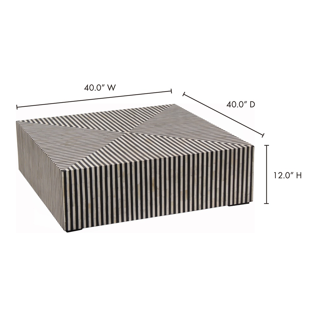 Terning Coffee Table Black and White - 6