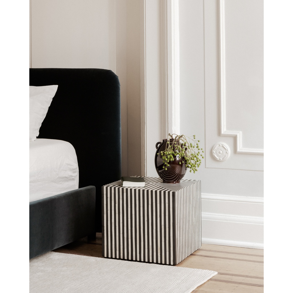 Terning Side Table Black and White - 4