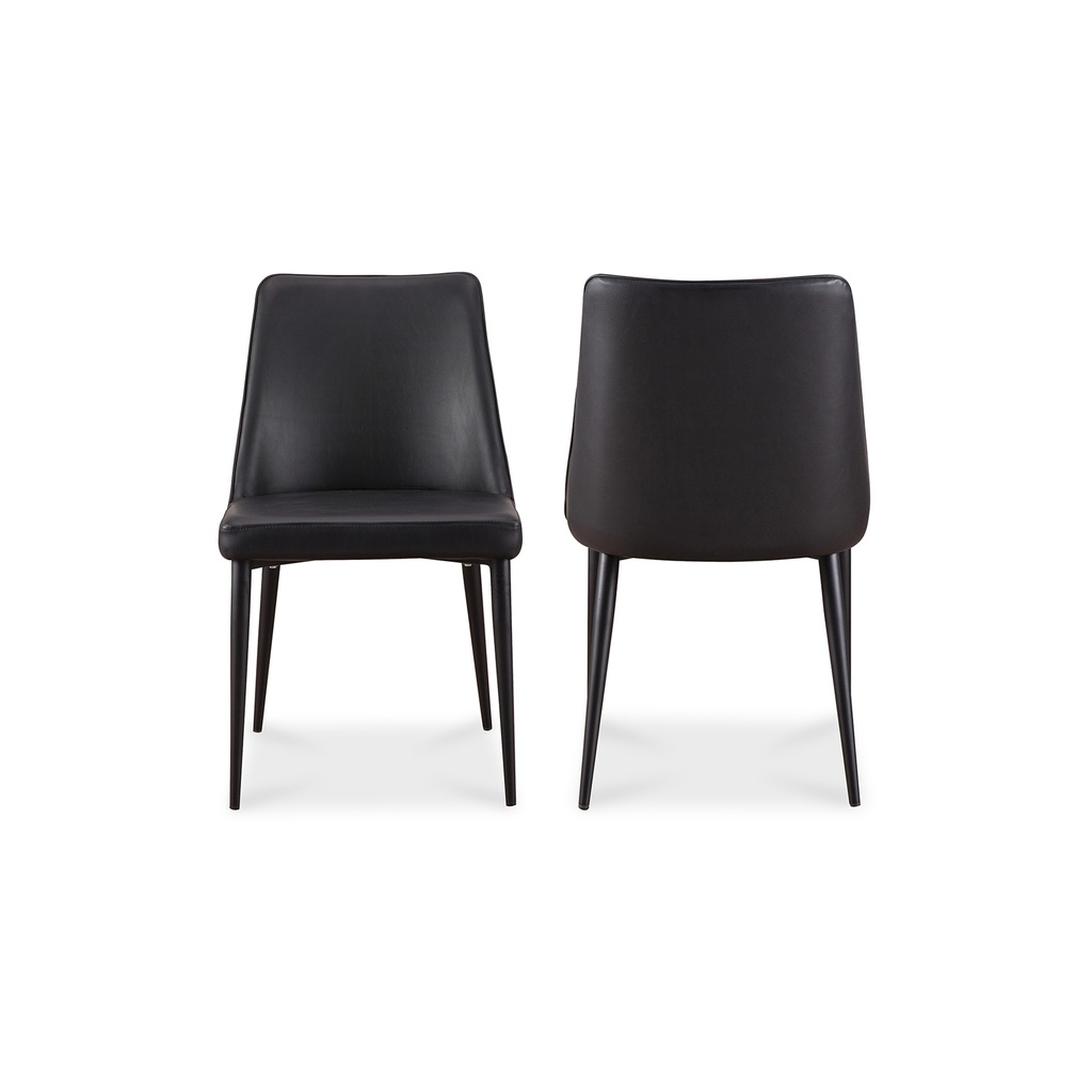 Lula Dining Chair Black Vegan Leather - Set Of Two - 2