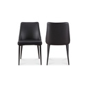 Lula Dining Chair Black Vegan Leather - Set Of Two - 2