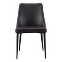 Lula Dining Chair Black Vegan Leather - Set Of Two - 3