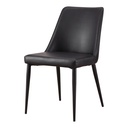 Lula Dining Chair Black Vegan Leather - Set Of Two - 4
