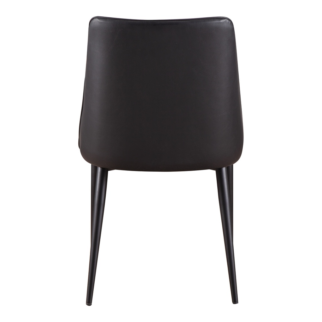 Lula Dining Chair Black Vegan Leather - Set Of Two - 6