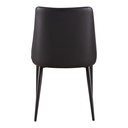 Lula Dining Chair Black Vegan Leather - Set Of Two - 6