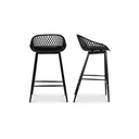 Piazza Outdoor Counter Stool Black - Set Of Two - 1