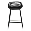 Piazza Outdoor Counter Stool Black - Set Of Two - 2