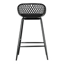 Piazza Outdoor Counter Stool Black - Set Of Two - 5