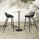 Piazza Outdoor Counter Stool Black - Set Of Two - 7