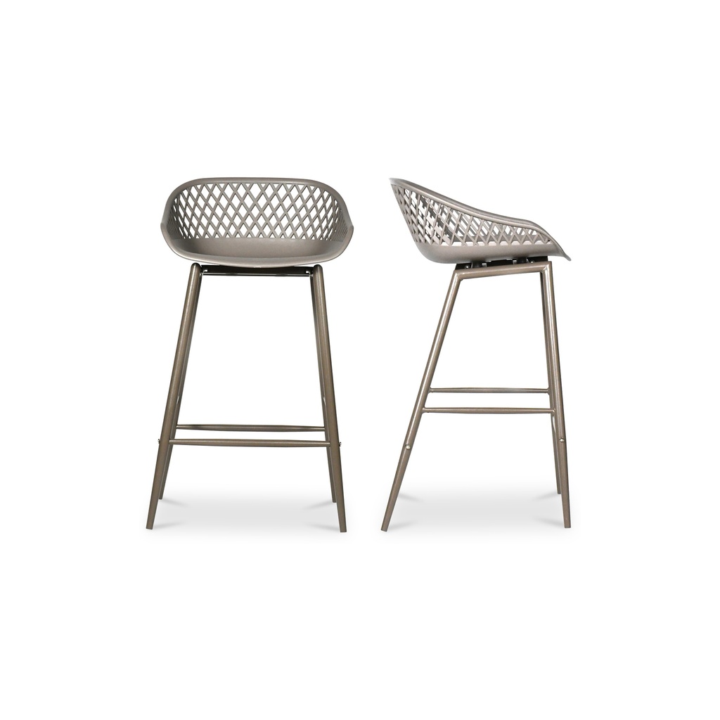Piazza Outdoor Counter Stool Grey - Set Of Two - 1