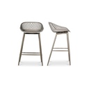 Piazza Outdoor Counter Stool Grey - Set Of Two - 1