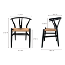 Ventana Dining Chair Black And Natural - Set Of Two - 10